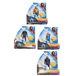 4 Aquaman figures, StalthSuit, Aquaman, Orm, Mera 4" Action Figures